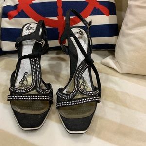 Gloss-high heel formal shoes